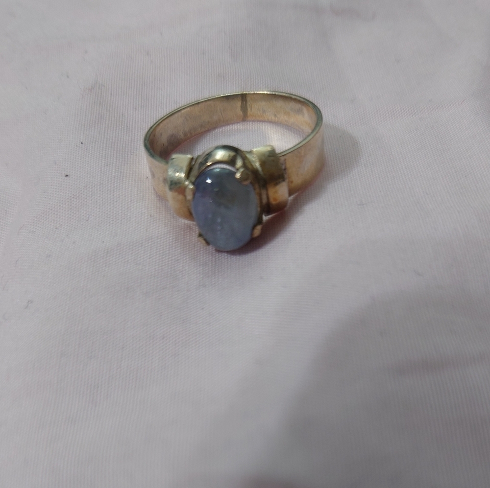 Stunning Feroza Stone Ring In A Silver Band